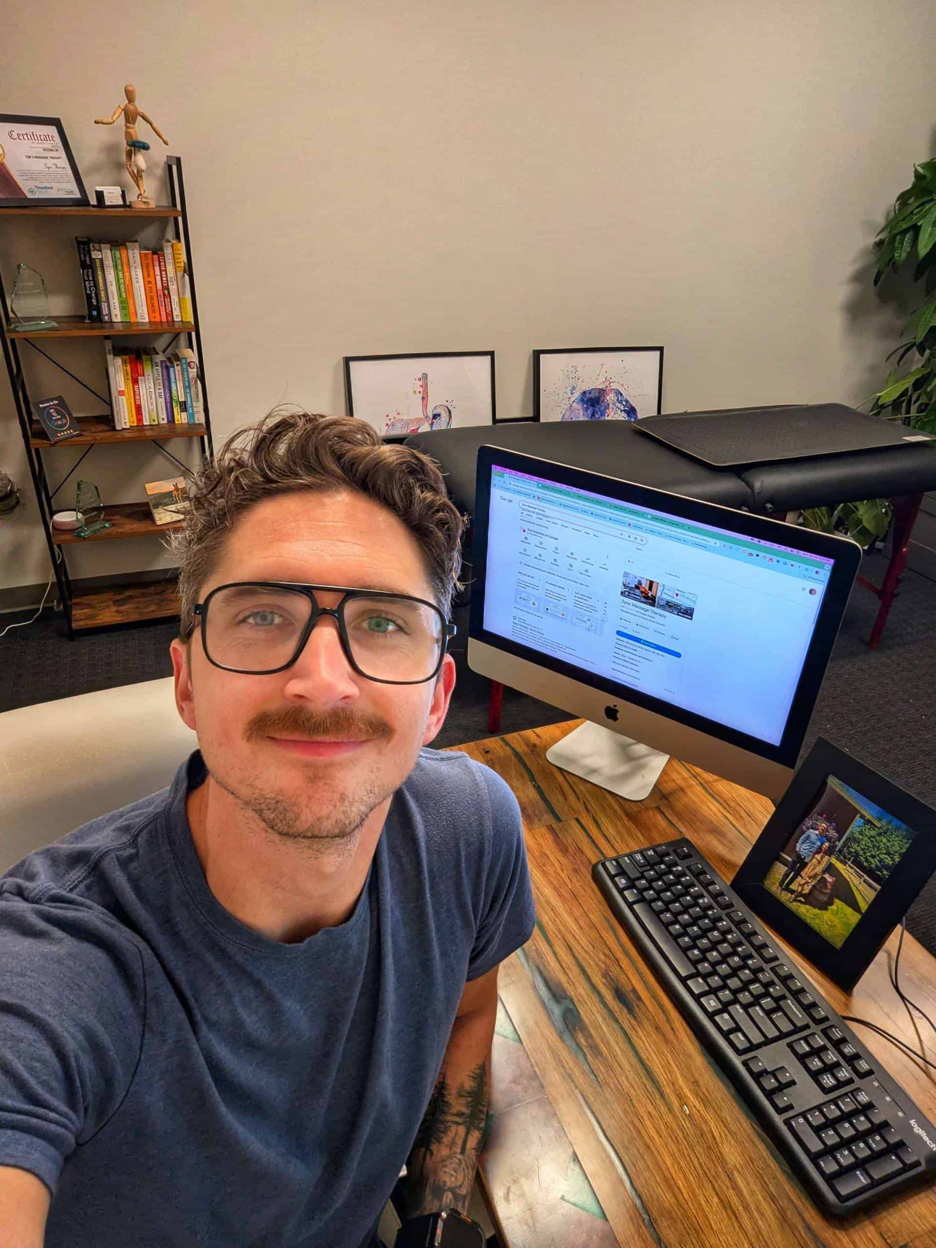 Registered Massage Therapist treating patient in Colwood clinic