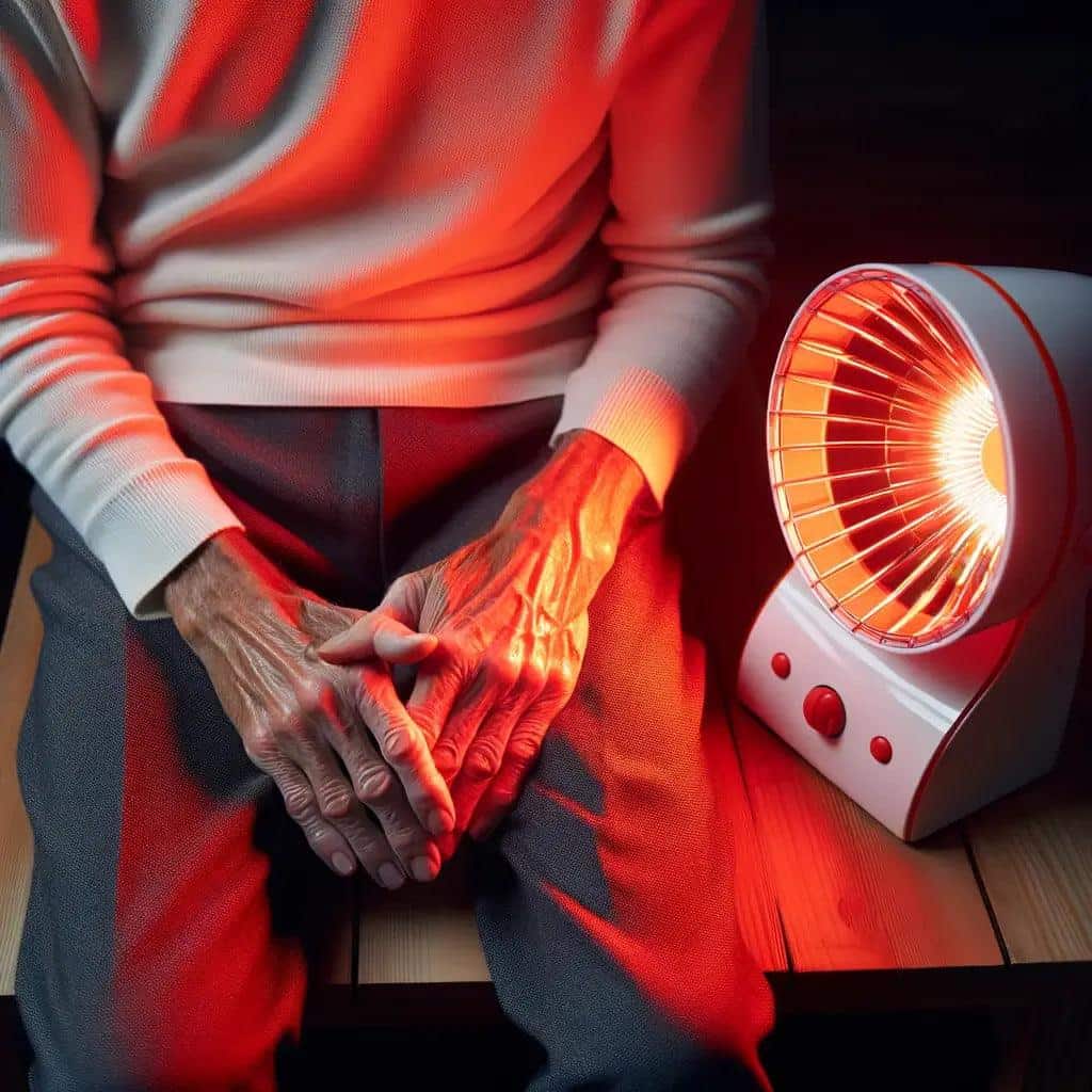 Red light therapy device treating arthritis