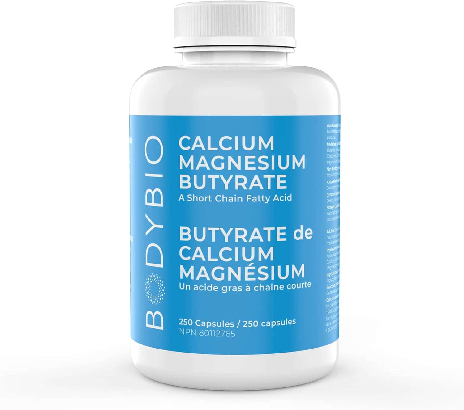 Body Bio Butyrate with Calcium and Magnesium, a supplement to heal leaky gut.
