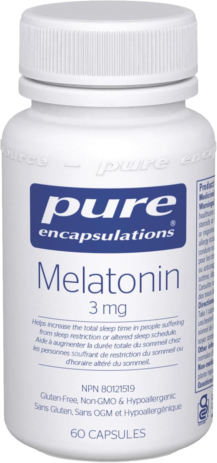 Pure Encapsulations Melatonin, a Gary Brecka supplement to help fall asleep