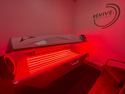 Prism Light Pod enclosed red light therapy bed with 17,000 LEDs for commercial spas