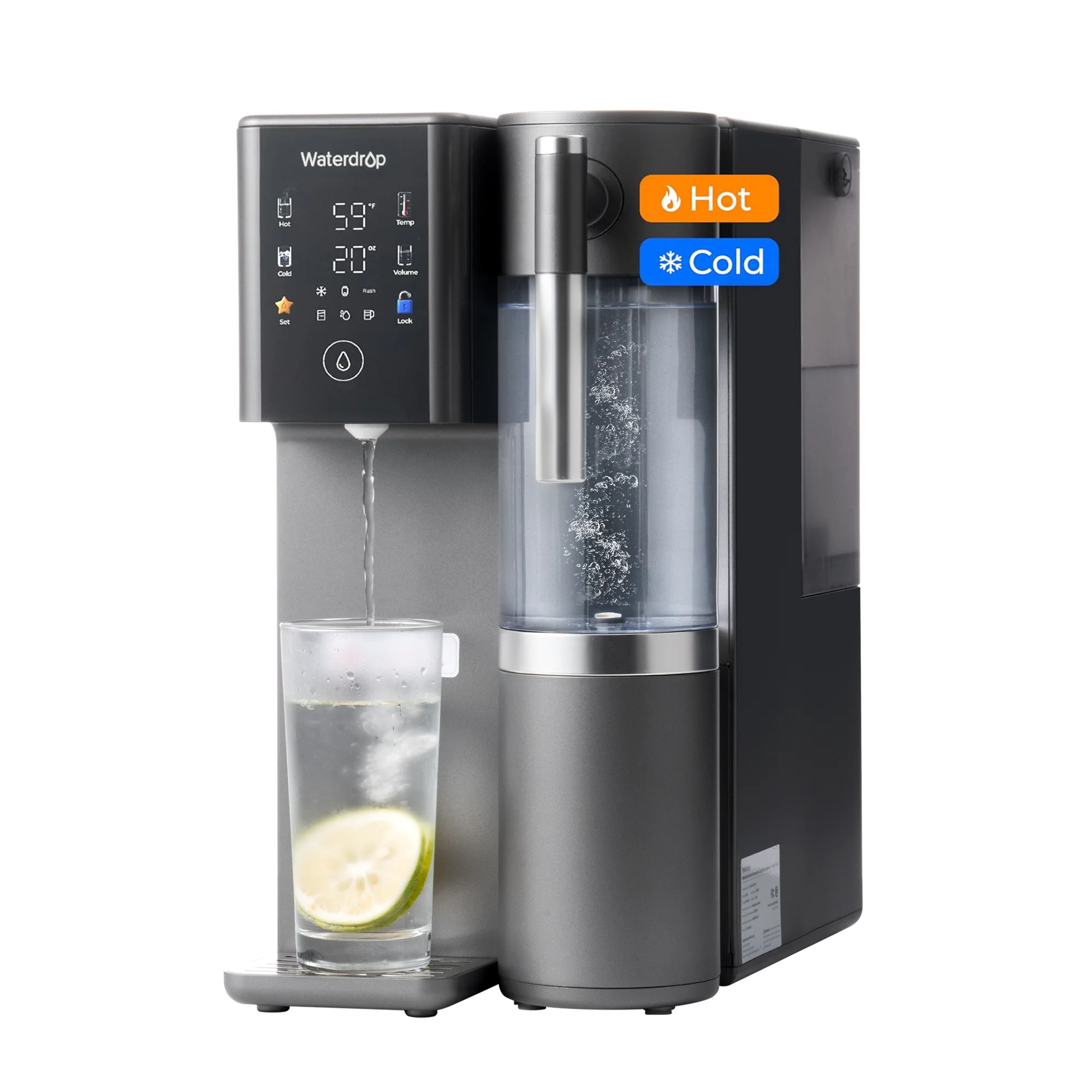 Waterdrop A2 countertop reverse osmosis water filter with hot and cold dispenser