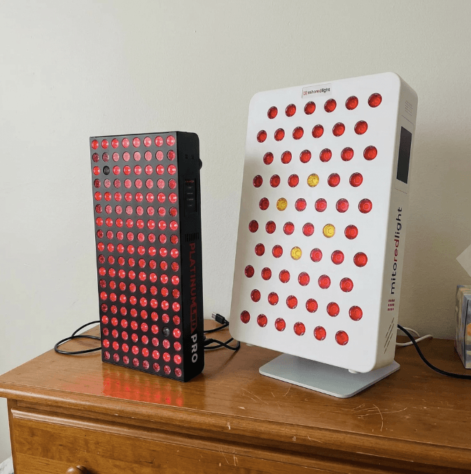 PlatinumLED BioMax vs Mito Red Light therapy side by side
