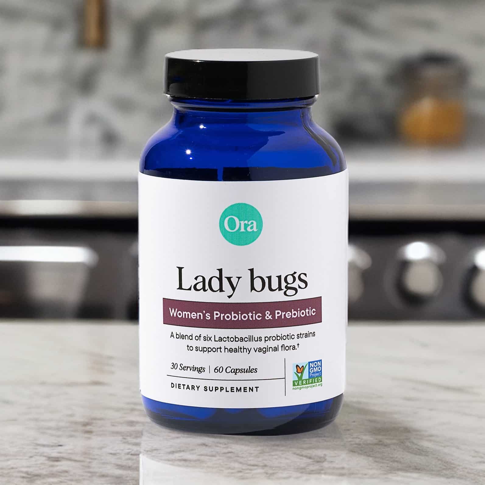 Ora Organic Lady Bugs, one of the best probiotics for teen girls' vaginal health.