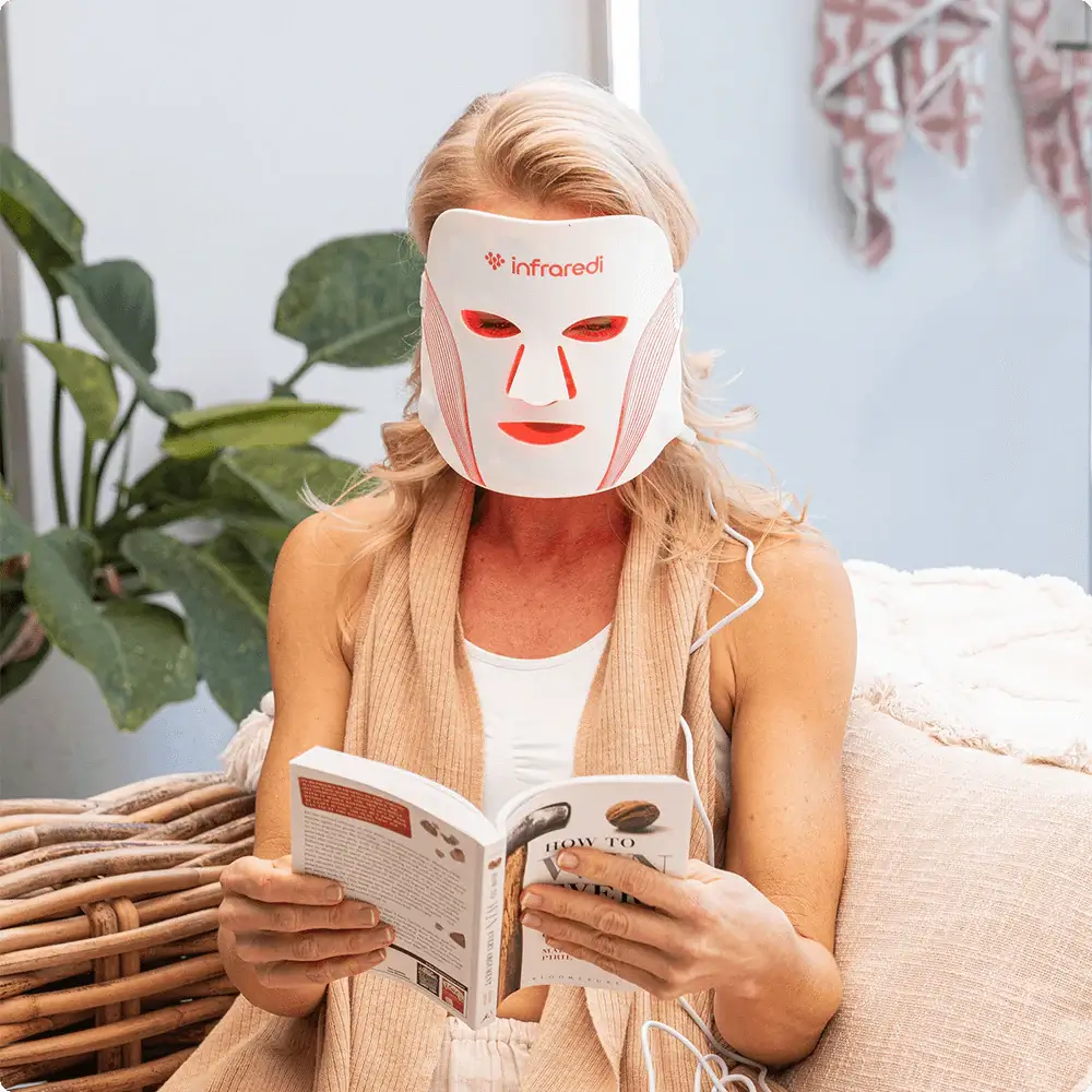 The Infraredi LED Light Therapy Mask, a medical-grade option available in Canada.