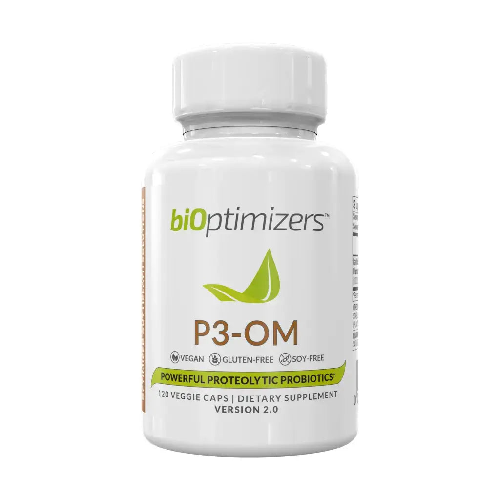 BiOptimizers P3-OM probiotic supplement.