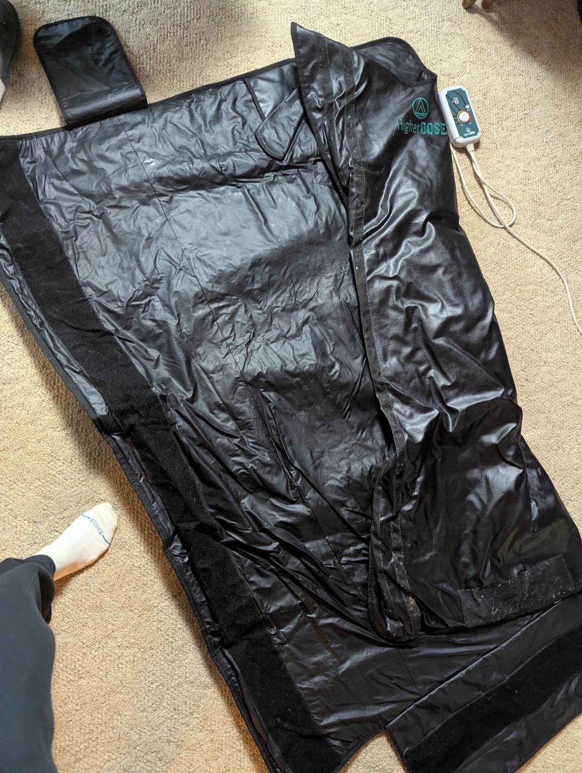 an open higherdose sauna blanket