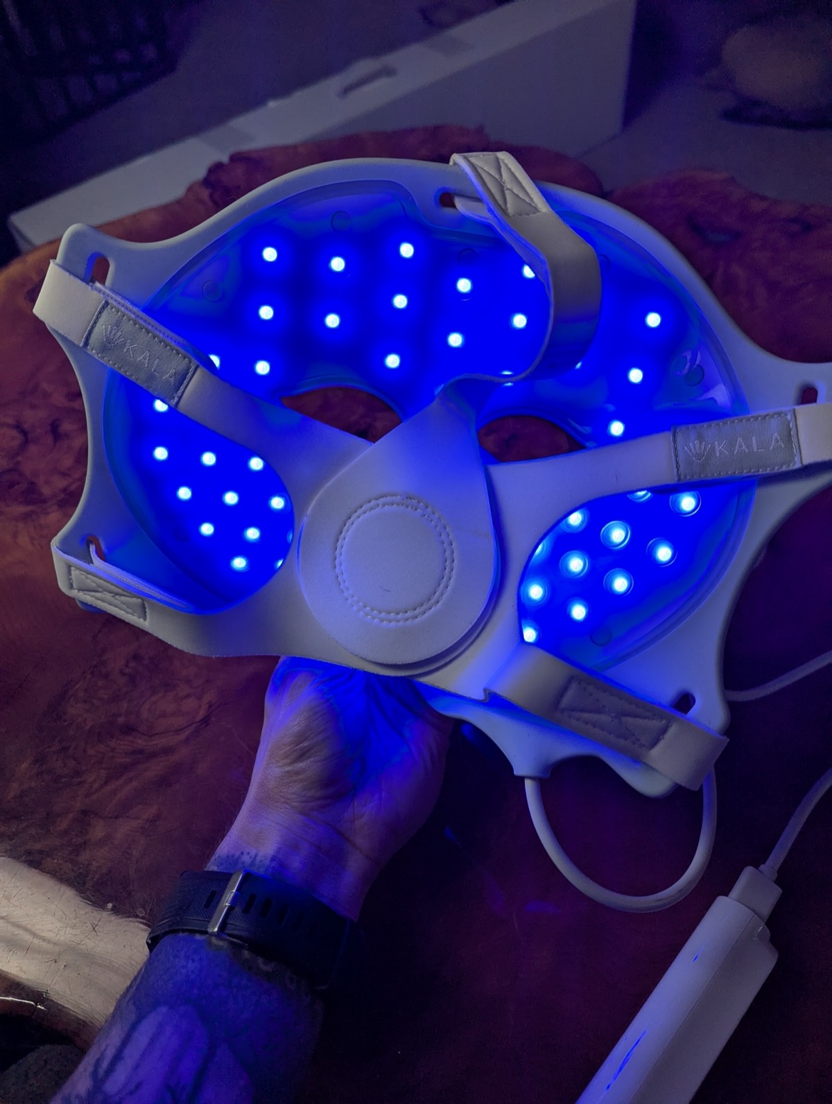 back of red light therapy kala mask 