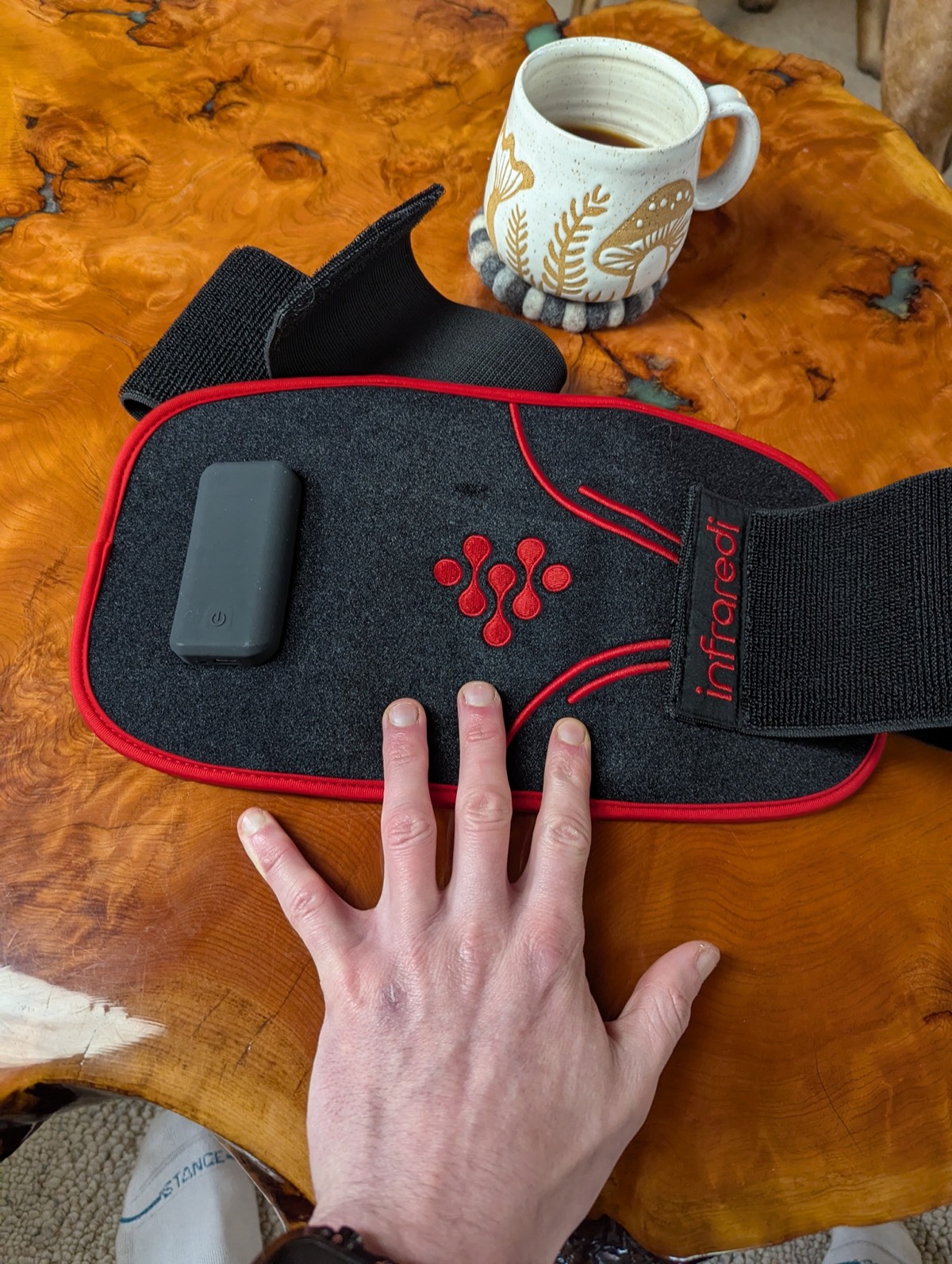 comparing the side of the infraredi joint wrap for back pain and knee pain