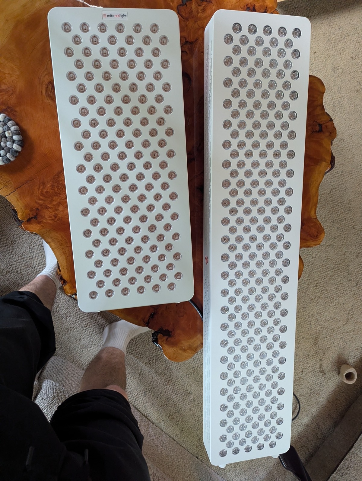 comparing two red light therapy panels