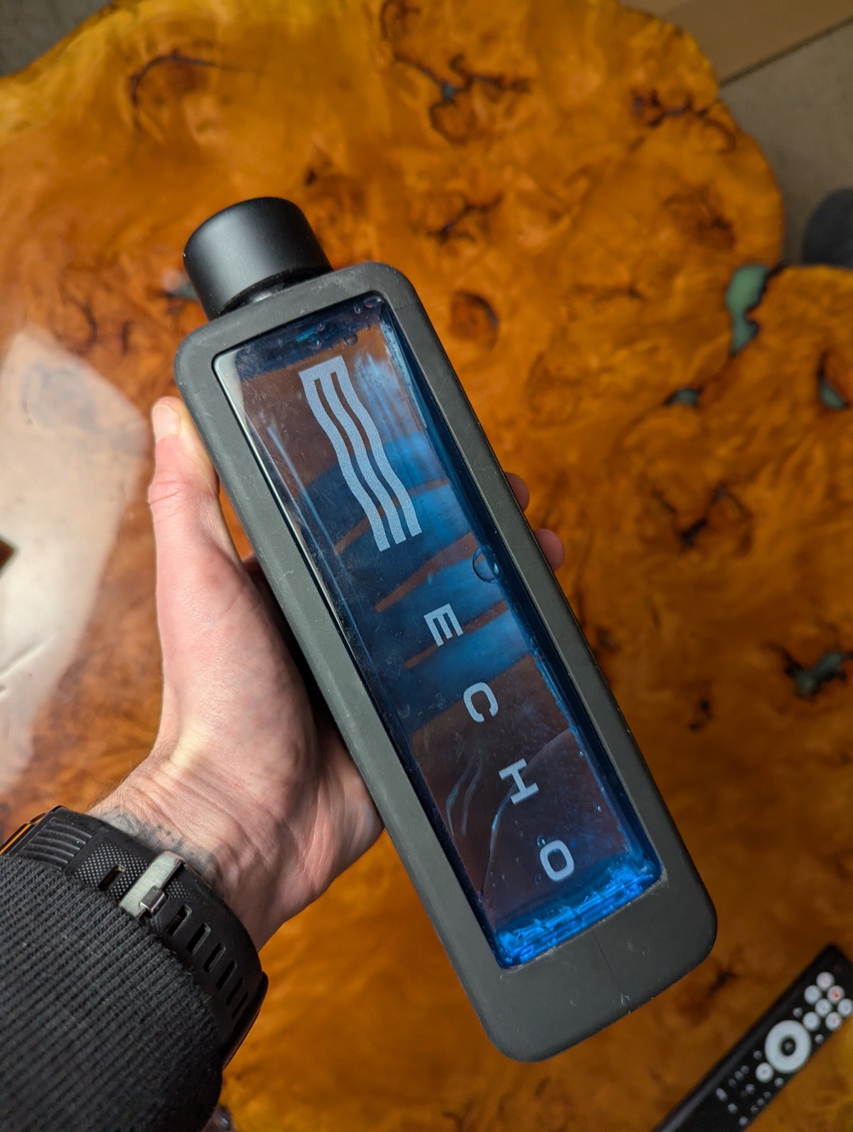 daryl echo hydrogen water bottle being held