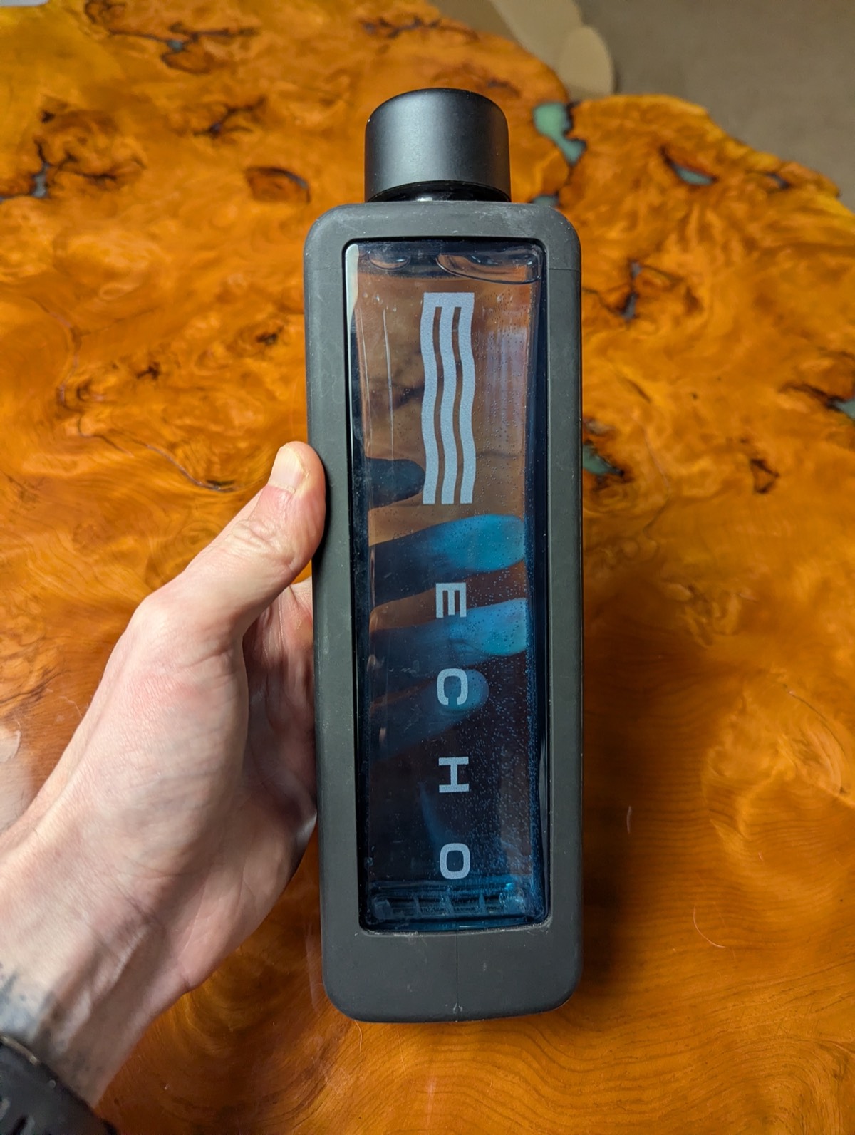 daryl showing off the best hydrogen water bottle