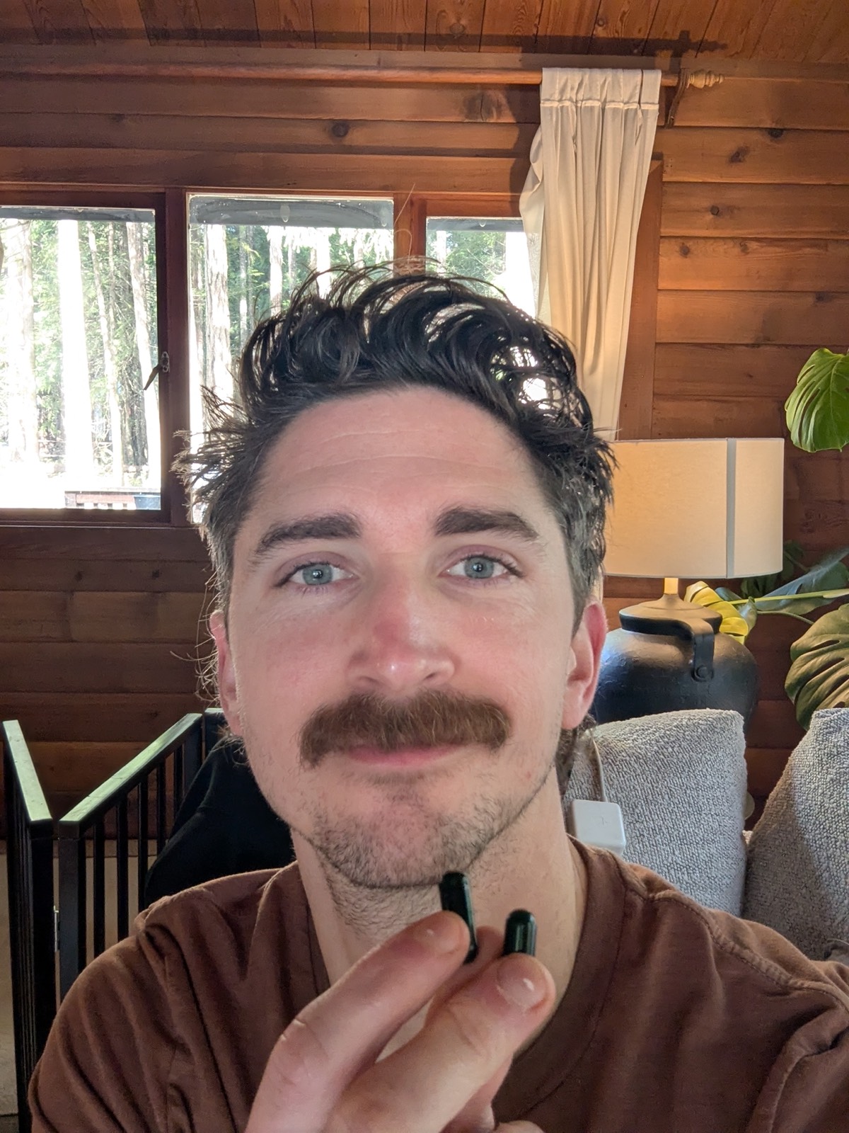 daryl stubbs holding the capsule of seed ds 01 in colwood canada