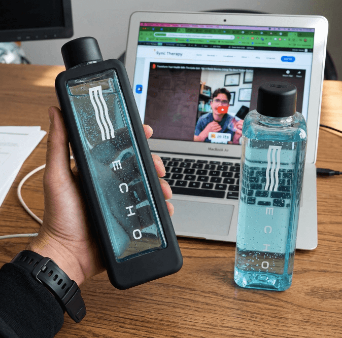 Echo Flask hydrogen water bottle — compared to hydrogen tablets for concentration, cost, and convenience