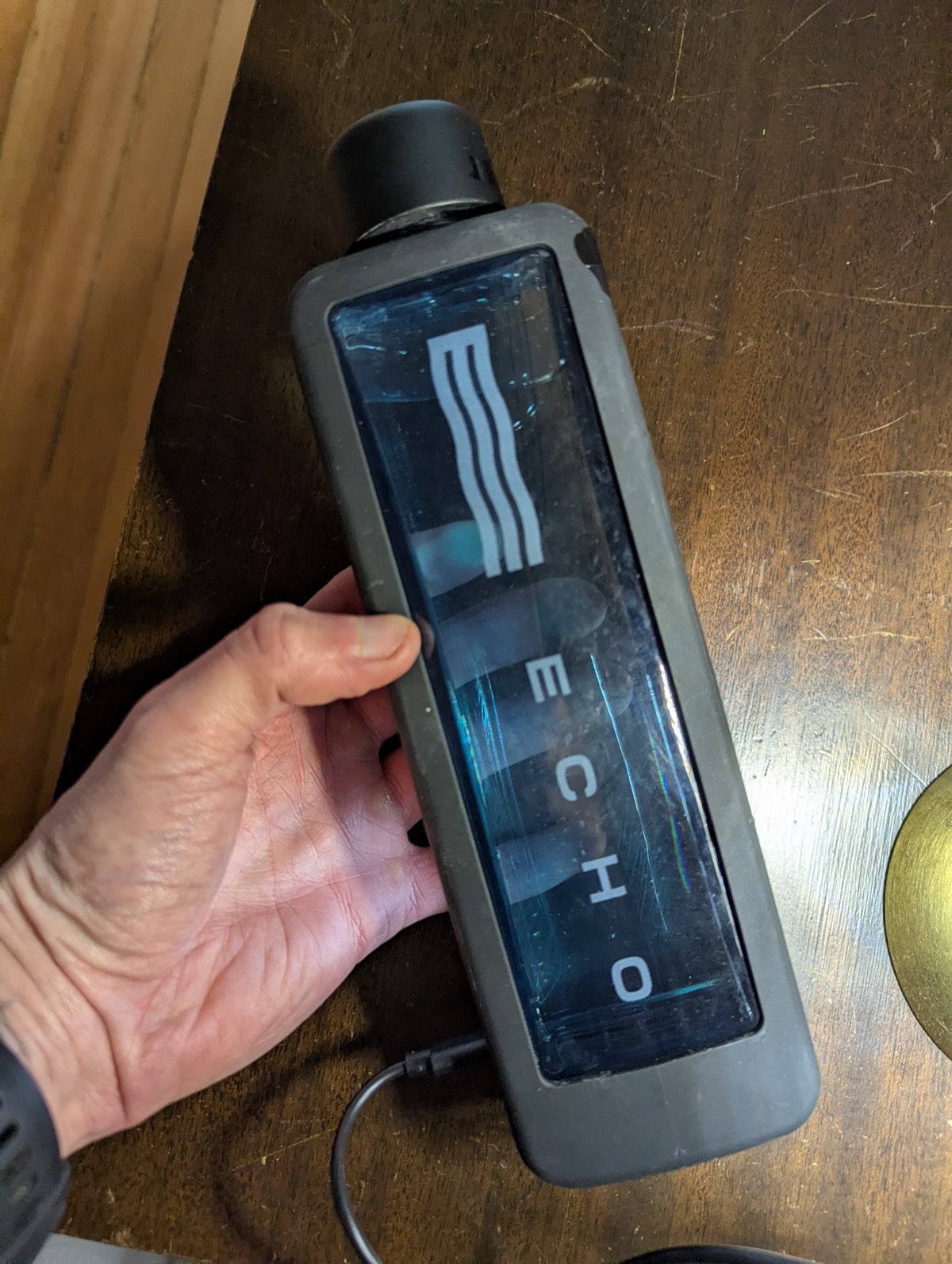 echo hydrogen water behing held by daryl