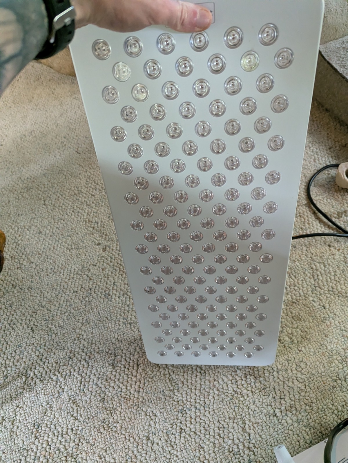holding a red light therapy panel best