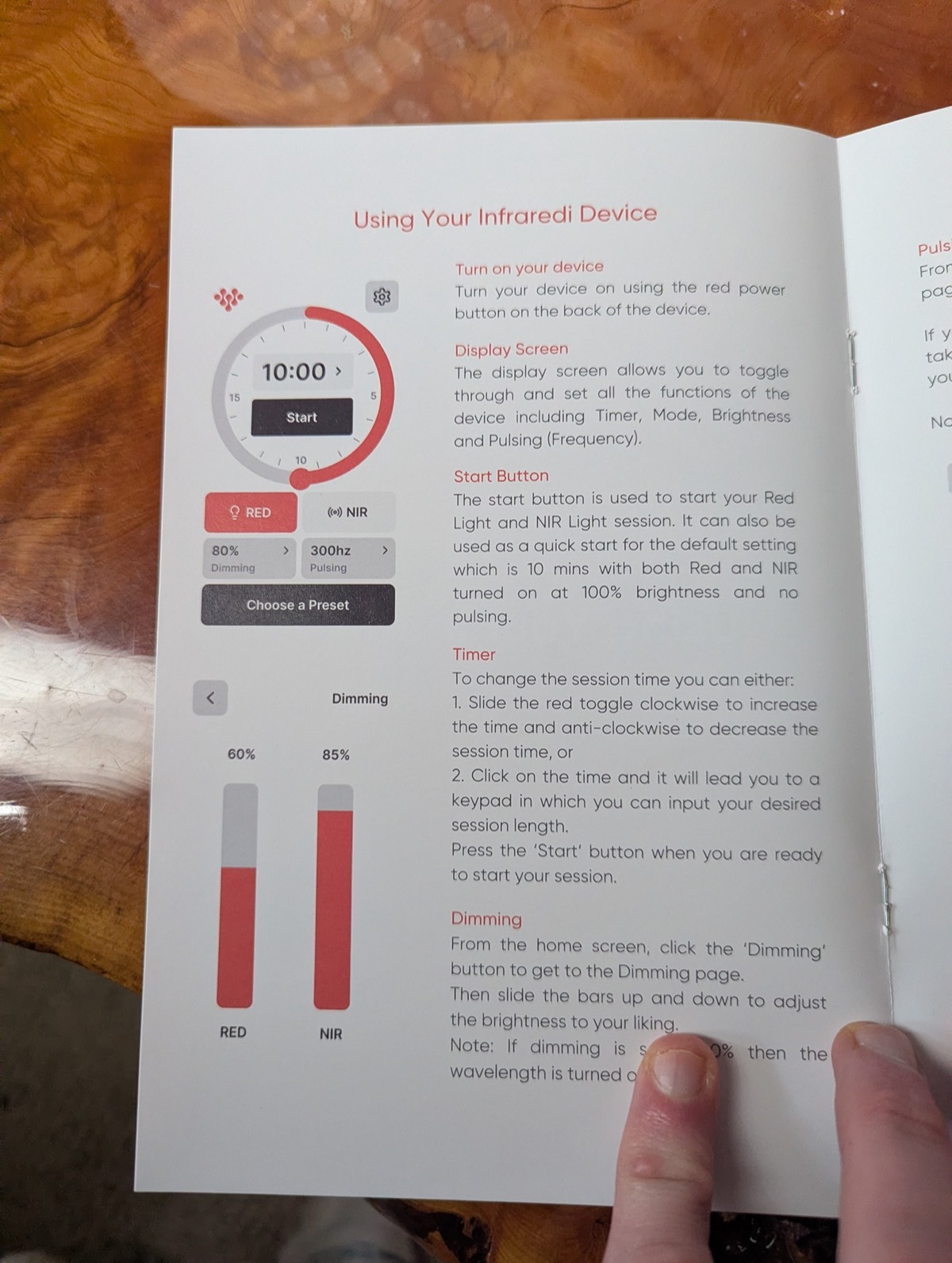 how to use infraredi device manual