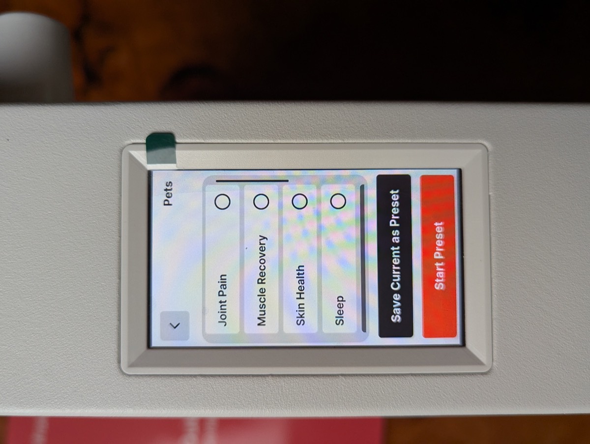 joint pain settings for infraredi red light therapy panels