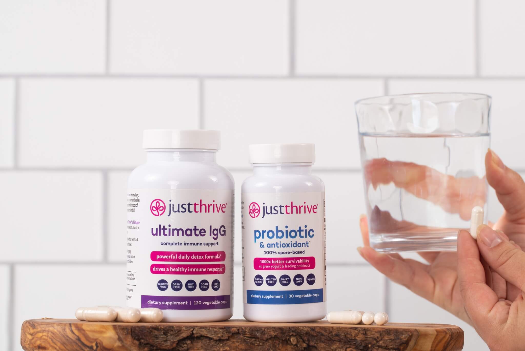 Microscopic view of spore-based probiotic bacteria used in Just Thrive Probiotic