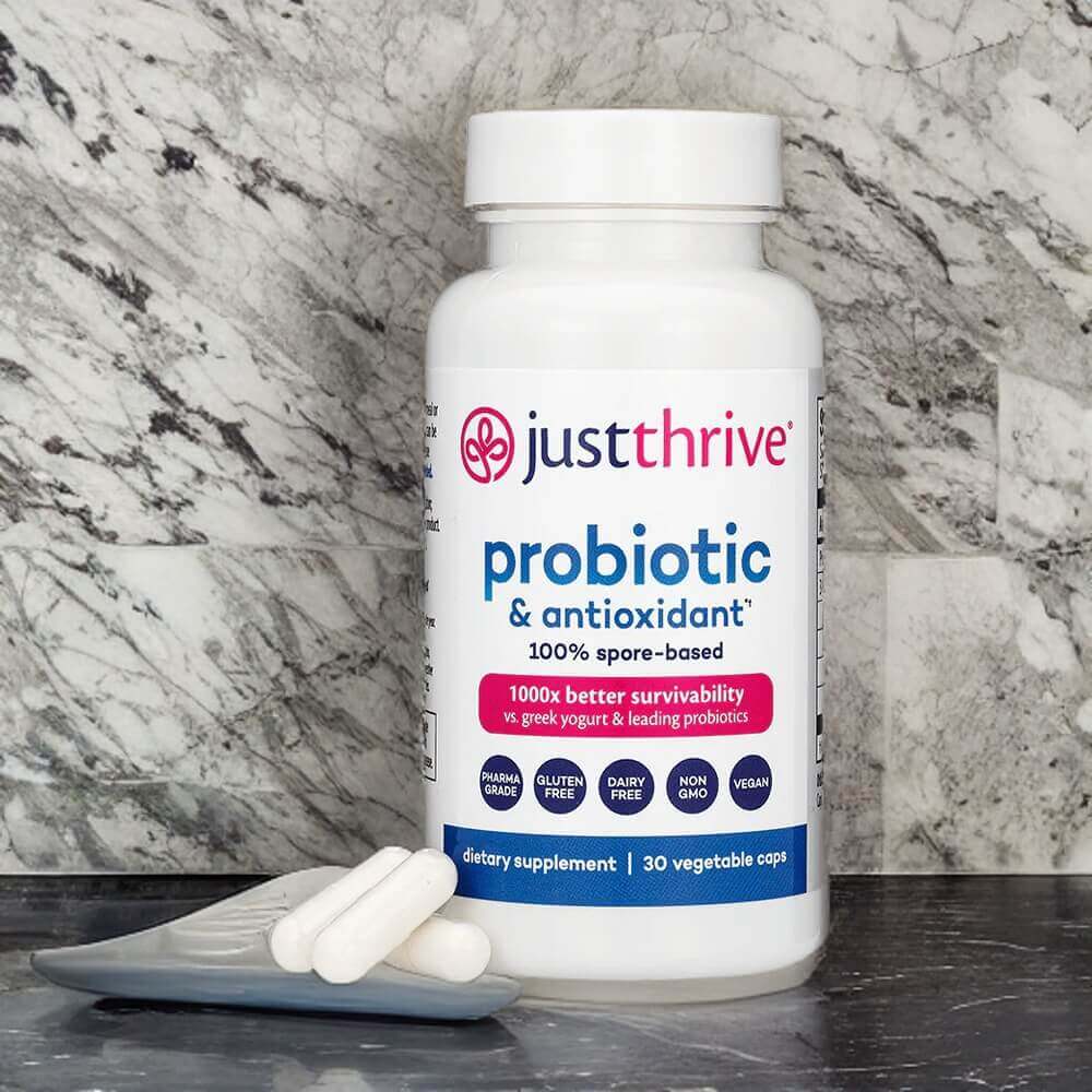 Just Thrive Probiotic, a top spore-based supplement for teenagers.
