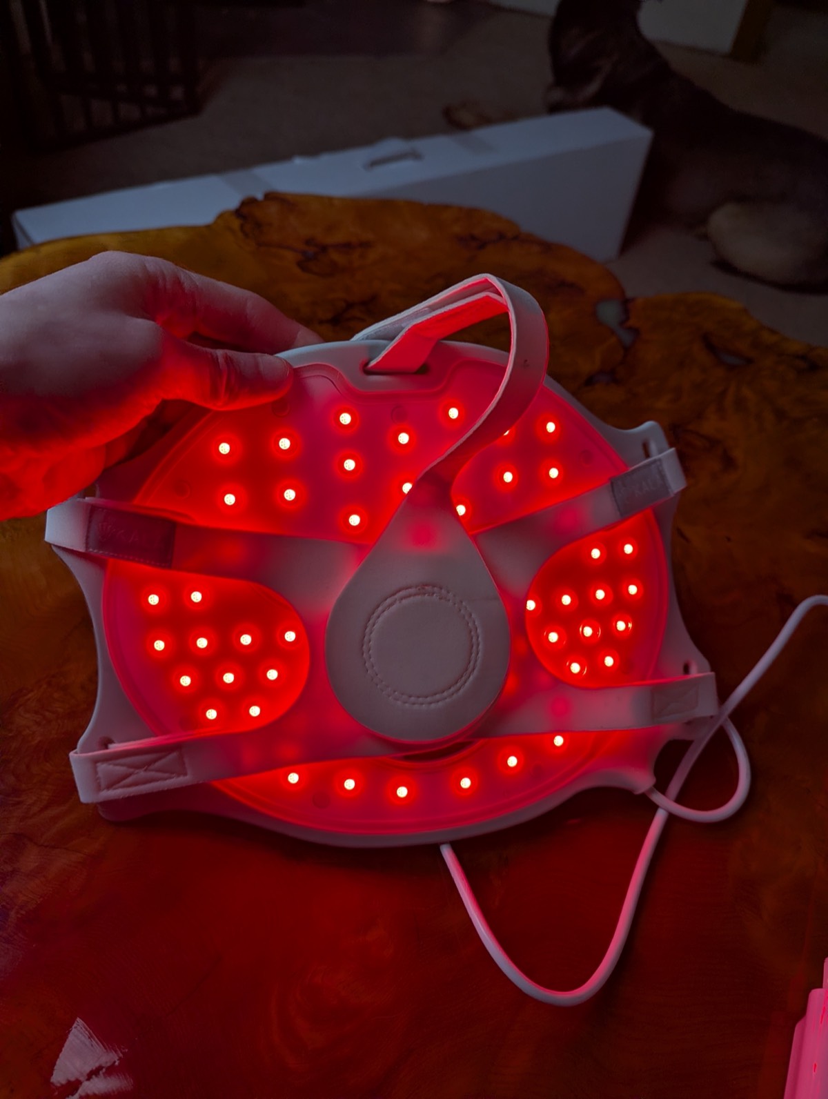 kala red light therapy mask backing