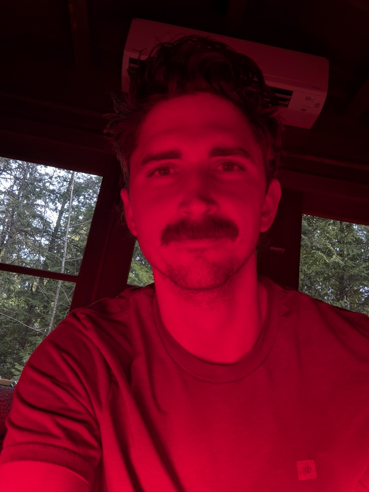 red light therapy on daryls face