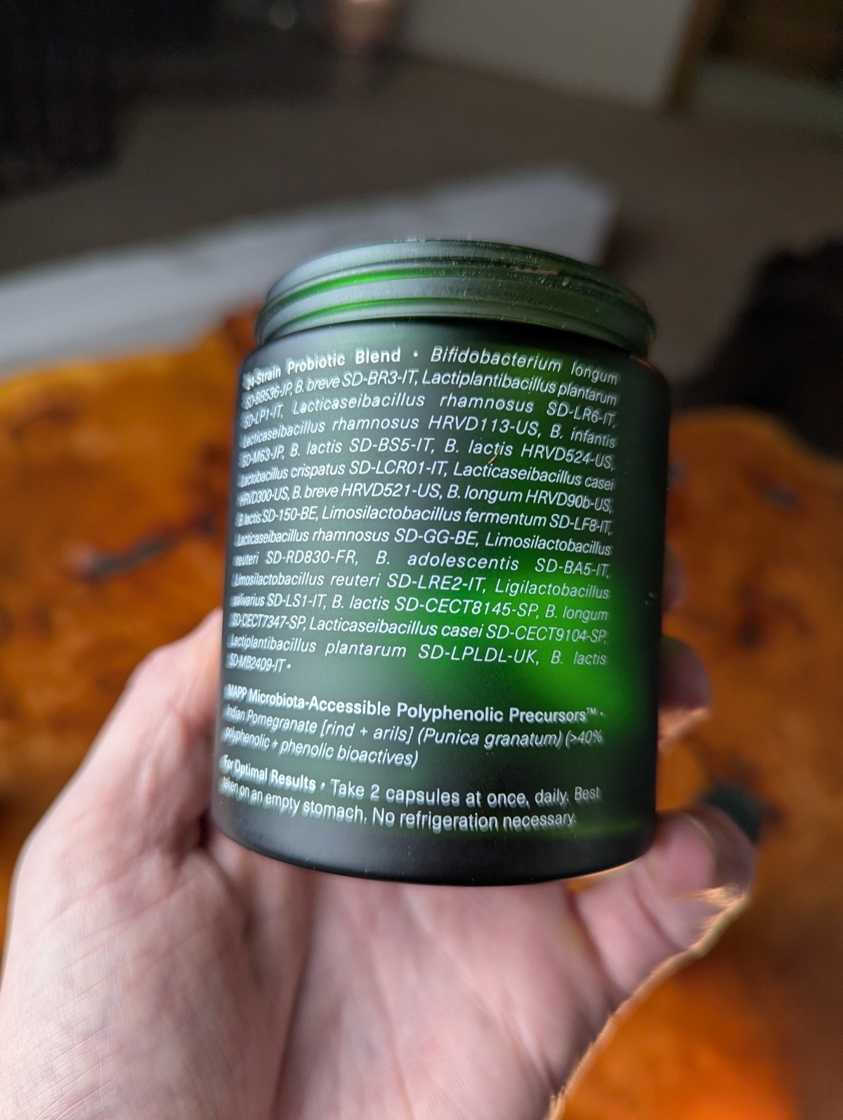 seed ingredients label on the jar