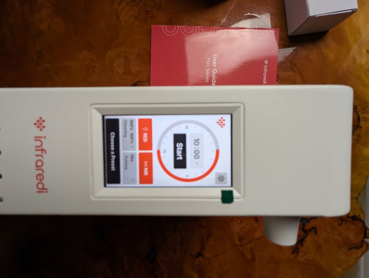 settings of the infraredi red light therapy panel