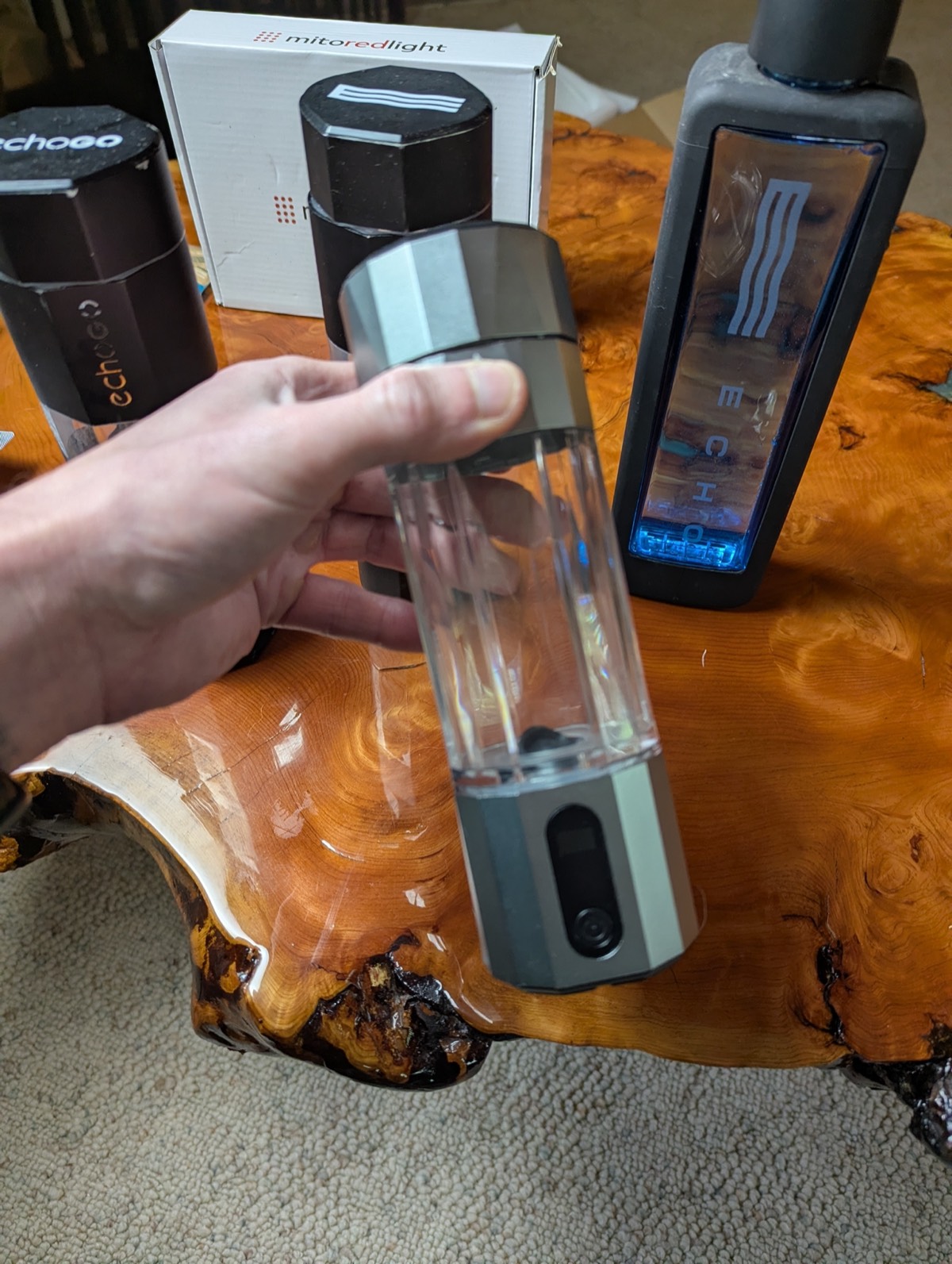 showing multiple hydrogen water bottles and hydrogen water machines