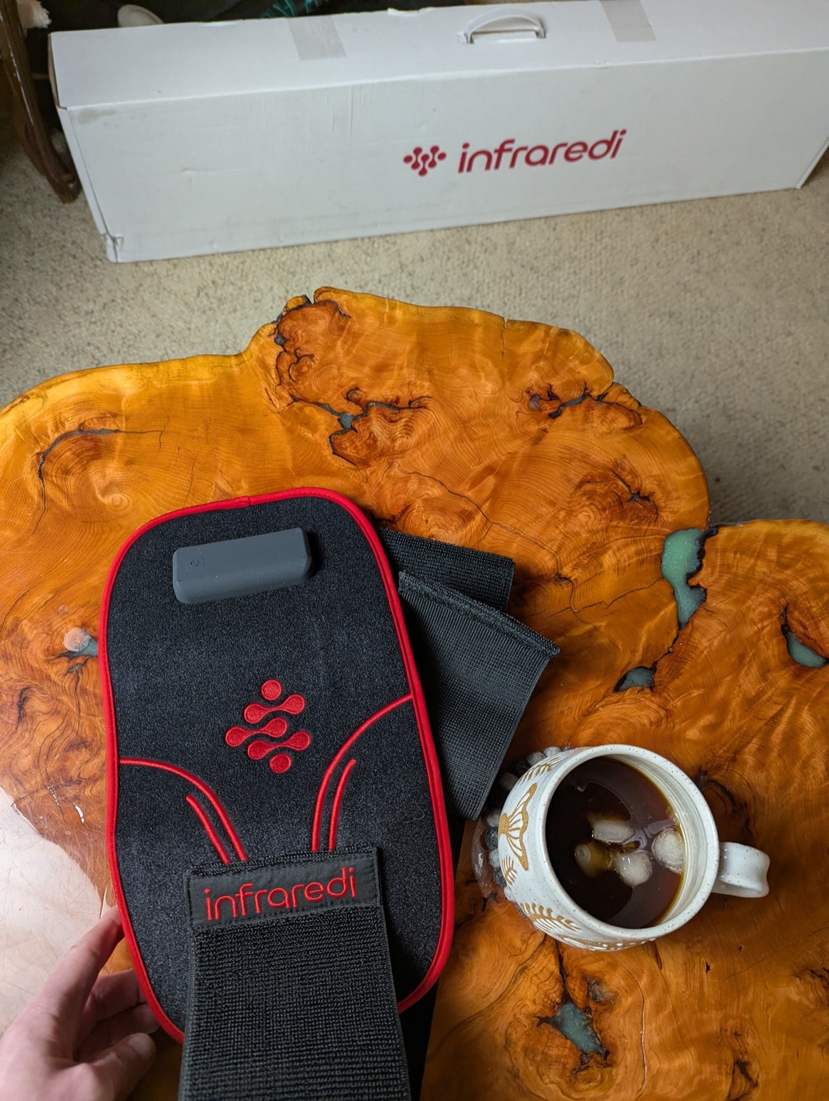 showing off my infraredi flex max and infraredi joint wraps red light therapy 