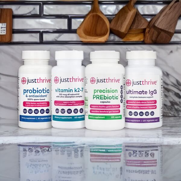 The Just Thrive Core Health Complete bundle, a collection of gut repair supplements.