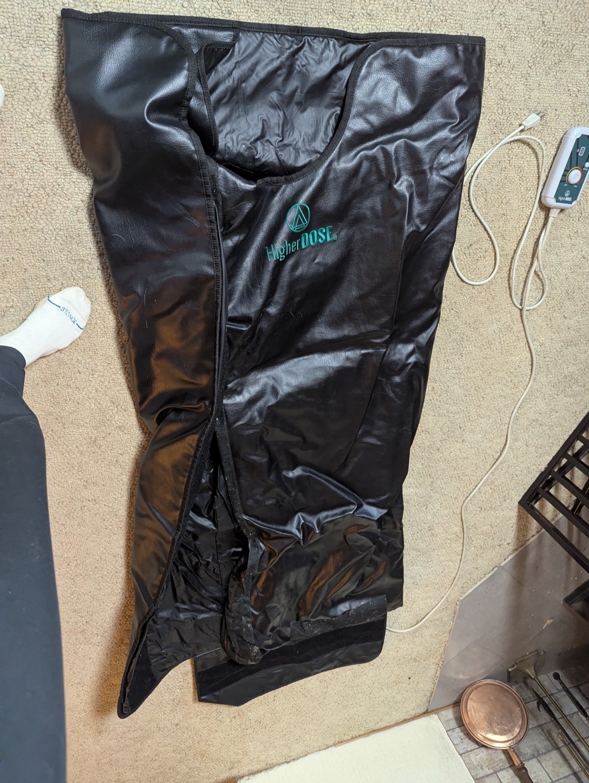 the higherdose sauna blanket on my floor