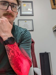 using the bon charge mini on my elbow