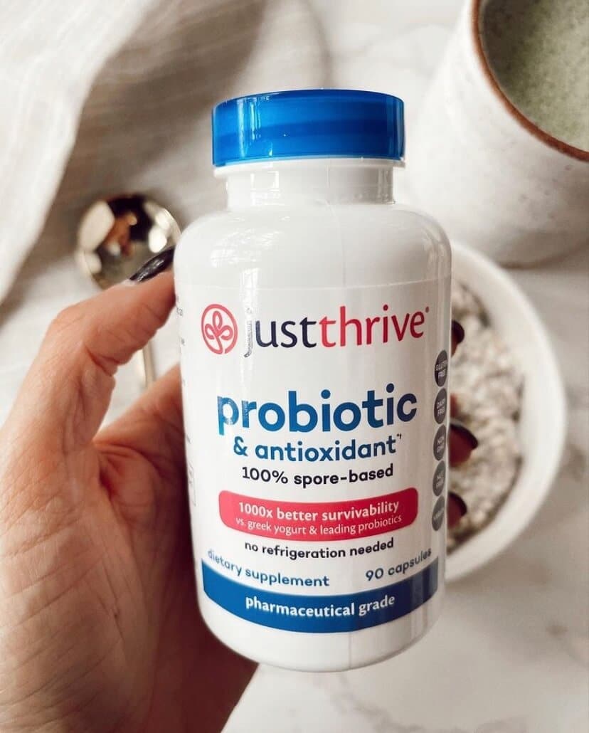 the flagship probiotic helps with flora balance, greek yogurt, and thrive works